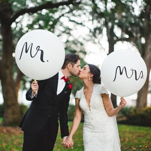36inch MR and MRS Balloon for Wedding Decoration Photot Props Engagement / Anniversary Supplies 2pcs/lot