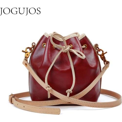 JOGUJOS Fashion Genuine Leather Messenger Handbags Bag Female Tote High Quality Shoulder Bag Ladies Crossbody Bag for Women
