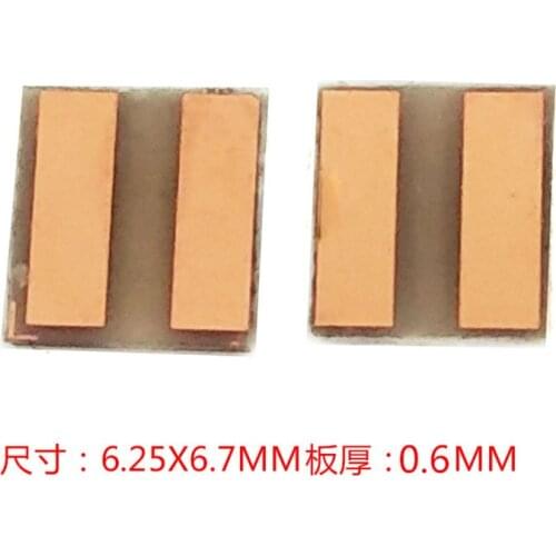 10 Double-sided 2 line terminal board 6.2*6.7mm 0.6T 2PIN universal plate Multi-function transfer test board osp antioxidant pcb