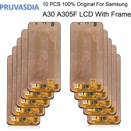 10 Wholesole Display For Samsung galaxy A30 A305/DS A305F A305FD A305A LCD Touch Screen Digitizer Assembly For Samsung A30 lcd