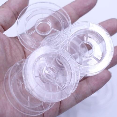 20Pcs Empty Spools For Beading Wire Thread String Trims Transparent Round Acrylic Findings 5cm Dia