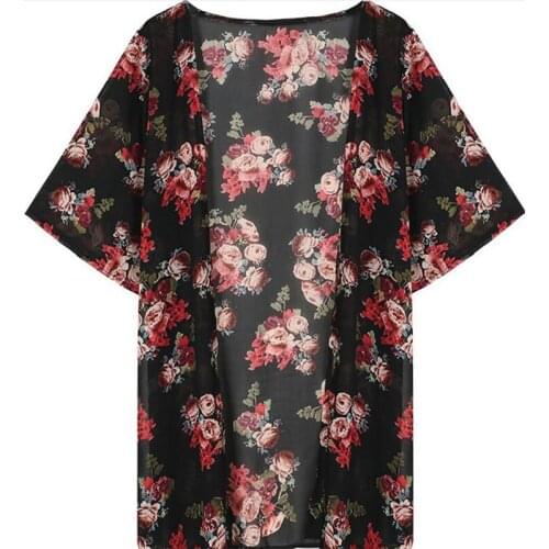 2020 New Beach Cover Up Floral Swimwear Ladies Pareo Beach Cape Sun Bath Beach Wear Dress Chiffon Swimwear Women Swimsuit