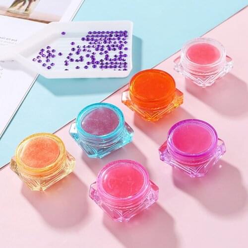 5pcs/box Round Glue Clay Tools Diamond Painting Cross Stitch Beads Accessories 5D DIY Handicrafts Point Drill Pen Label Paper