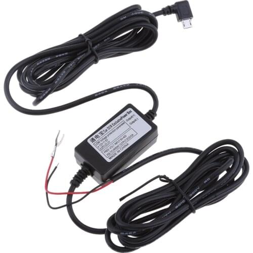 Car Dash Hard Wire Kit Low Voltage Protection For Micro USB Device Camera 4m