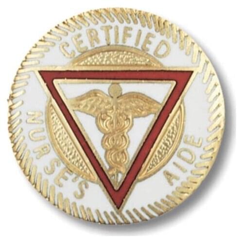 Custom CNA Certified Nurses Aide Caduceus Gold Soft Hard Enamel Brooch Lapel Pin Can be Customized with Your Logo
