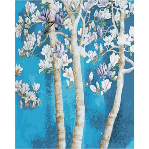 Painting By Numbers DIY Dropshipping Big size Fresh sycamore Flower Canvas Room Decoration Art picture Child Gift