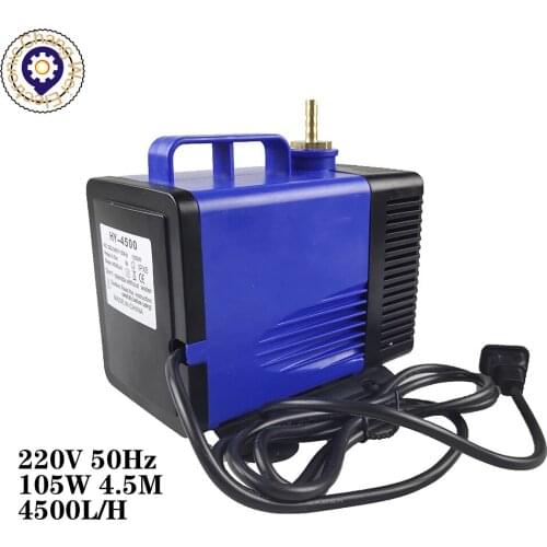 CNC 220V 105W 4.5M 4500L/H Multifunctional submersible pump for spindle Cooling on engraving cutting machine（Free 5m PU tube