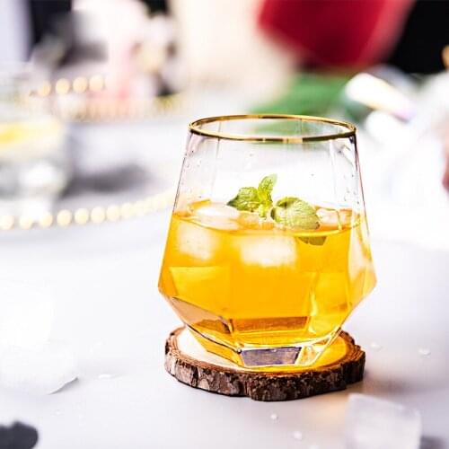 Set of 2-high quality transparent whiskey glass party club wine glass drinkware cup GLA-1505