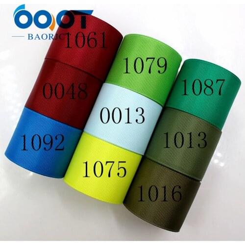 OOOT BAORJCT 182053 38 mm 10 yards Solid Color Ribbons Thermal transfer Printed grosgrain Wedding Accessories DIY material