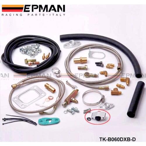 Complete Turbo Oil Line Inlet Drain Return Kit With Sensor T3T4 T3 T4 T70 T04S T04Z T4E TK-B060DXB-D