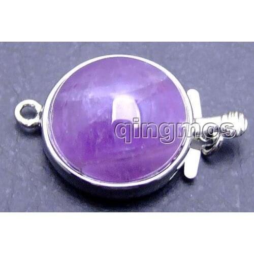 SALE Big 18mm Round Natural Purple Amethyst 1 strands Clasp-gp187 wholesale/retail Free shipping