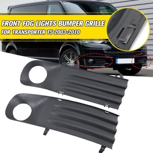 Front Bumper Fog Light Grilles Fog Lamp Cover for TRANSPORTER T5 2003-2010 7H0807489B 7H0807490B
