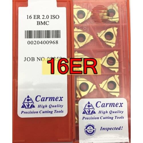 16ER AG60 A60 G60 AG55 A55 G55 16IR AG60 A60 G60 AG55 A55 G55 BMC 10pcs/set Carmex Threaded inserts Processing: alloy steel. Etc