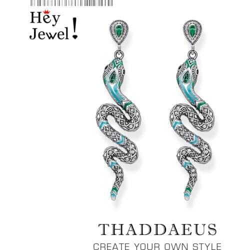 Drop Earrings Blue Snake,Europe Style Handcrafted Good Fashion Jewelry Bohemia Gift For Women,2020 Gift 925 Sterling Silver
