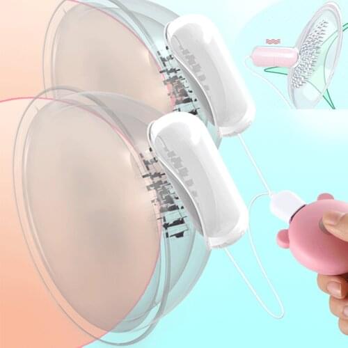 Nipple Massage Vibrator Remote Control Breast Pump Enlargement Sex Toys for Women Clitoris Stimulator Nipple Suction Cup