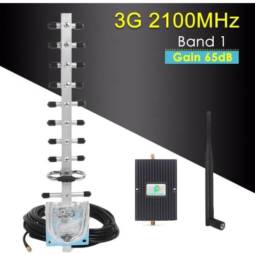Cellular Signal Amplifier 3G Booster 2100MHz 65dB 3G WCDMA 2100MHz 3G UMTS Cellular Repeater Amplifier For Improve Phone Signal