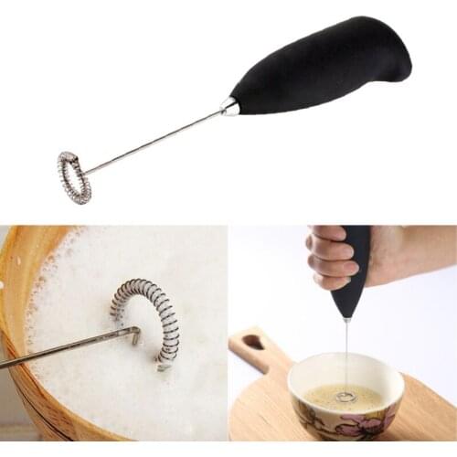 Electric Handle Milk Frother Handheld Foamer Coffee Maker Egg Beater Chocolate/Cappuccino Stirrer Mini Blender Kitchen Whisk Too