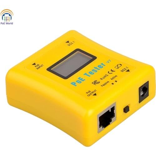 Inline PoE Tester Multi-functional Network CCTV Tester POE detector Test the actual power needed LED display No need Batteries