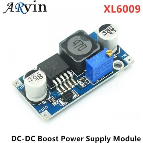 XL6009 DC-DC Boost Power Supply Module Output is Adjustable ,LM2577 Step-Up Module DC to DC Converter Boost Board for Arduino