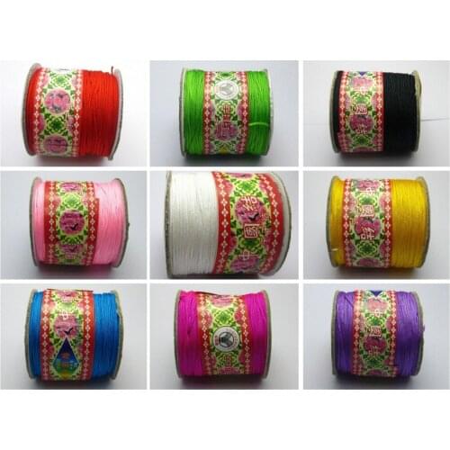 10 Spools X100 Meters Mixed Color String Chinese Knot Cord Jewelery Cord 0.8mm