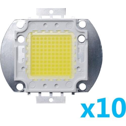 100w 50w 45mil Epistar Big Crystal 10pcs Super Bright Oval LED COB SMD DC30-34V LED Bead Diode For Floodlight Spotlight Lamp DIY