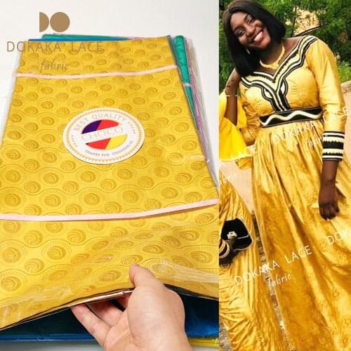 2020 High Quality Senegal Bazin Riche Gextczer Fabric Khaki Color African Nigerian Basin Riche Traditional Wedding Dress Fabrics