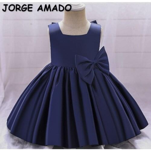 2021 Hot Sale New Summer Kid Girls Party Dress Sleeveless Bow Princess Dress Forged Cloth Wedding Perform Birthday E2009