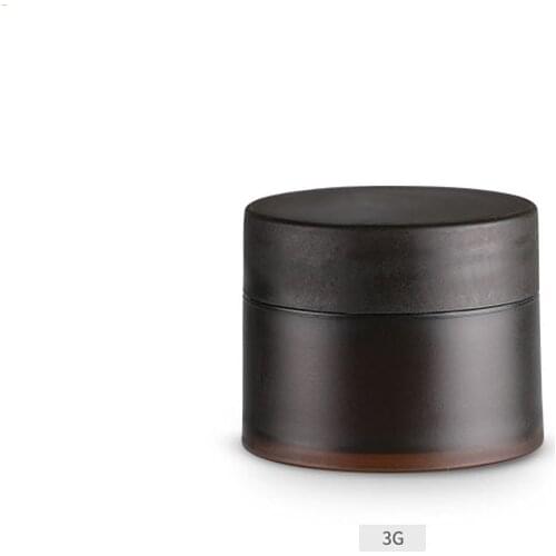 300pcs/lot 3ml 3gMini Brown Portable Plastic Cosmetic Empty Jars Clear Bottles Eyeshadow Makeup Cream Lip Balm Container Pots