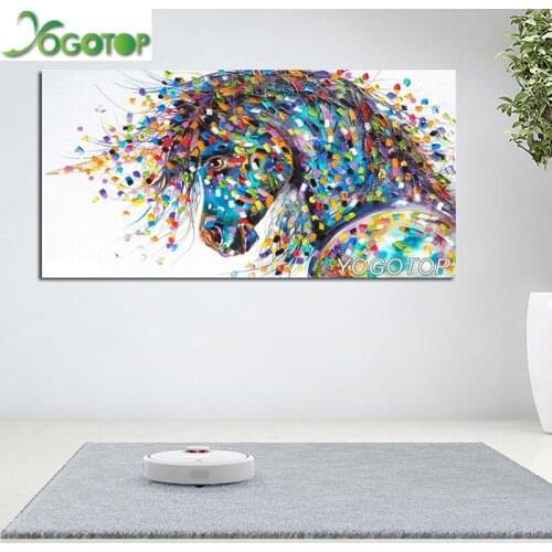 Large diy 5d diamond Embroidery Graffiti Art Blue Hors Full Square/Round Diamond painting kit Drill Mosaic Home wallpaper YY1481