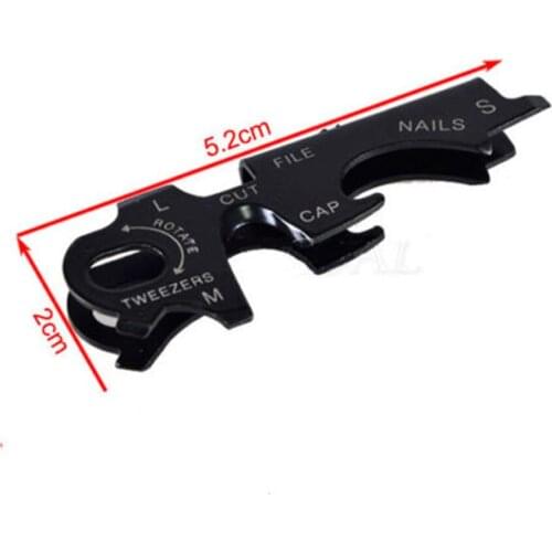 Express Free Shipping 100pieces/lot 8 in 1 Bottle Opener EDC Keychain Stainless Steel Multi-function Hanging Outdoor Key Clip