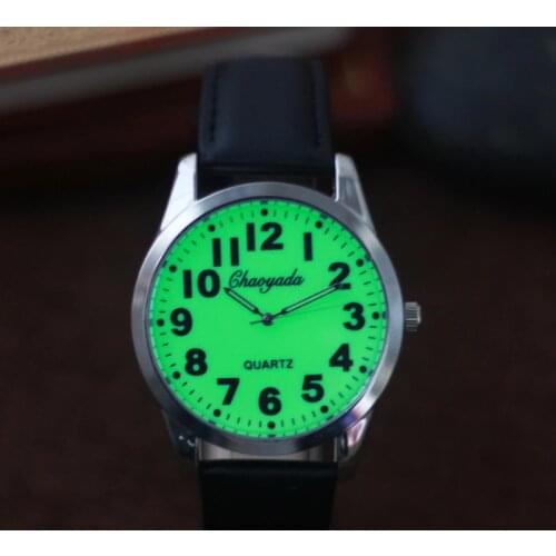 2019 chaoyada simple elderly father mother holiday gifts soft leather strap quartz watches luminous face large digital clock