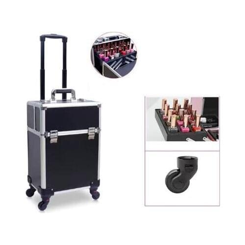 Cosmetic Suitcase Rolling Nail Tattoo Suitcase Beauty Box Cosmetic Case Makeup Case Large Cosmetic Bag On Wheels Makeup Suitcase