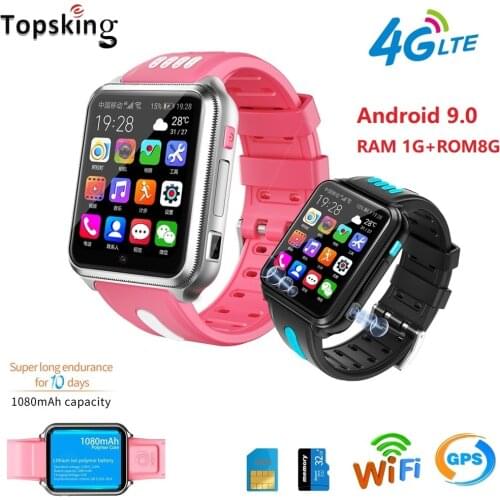 Android 9.0 4G Kids Camera Smart Watch GPS WIFI Tracking Video Call SOS Voice Chat Children Watch Care For Student Smartwatch H1
