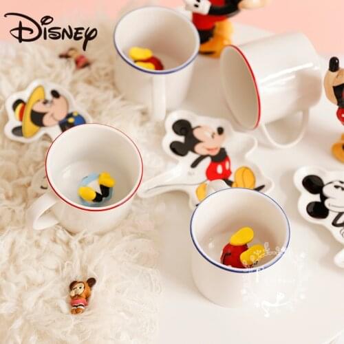 Disney Mickey Minnie Three-dimensional Diving Cup Butt Ceramic Mug Mug Coffee Cup
