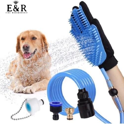 Shower Dog Pet Shower Head Handheld Cat Bathing Shower Tool For Pets Hot Dog Sprayer Bathing Glove 360 Washing Hair Long Hose