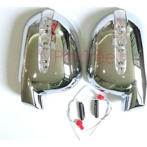 Chrome Side Wing Door Rearview Mirror Cover Trim With Led For Mercedes-Benz M-Class W163 ML 1997-2005 Car Styling Accessories