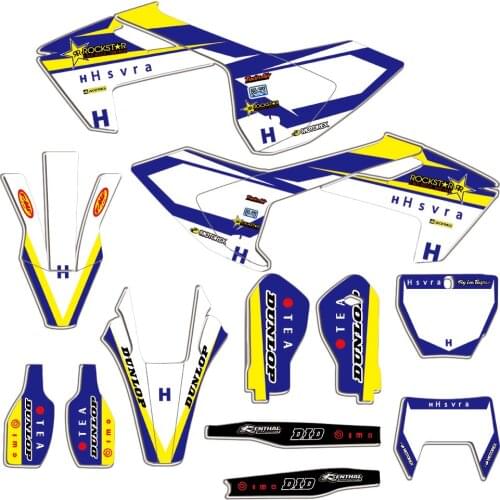 Motocross Team Backgrounds Graphic Sticker Decals Kit For Husqvarna TE FE TX 125 150 250 350 450 2017 2018 2019 TC FC 2016 -2018