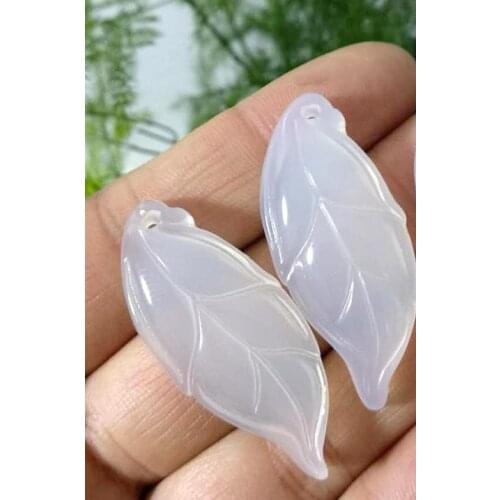 Natural ice leaves the falling leaf Jade Pendant Necklace Bracelet accessories DIY descendants of royal families