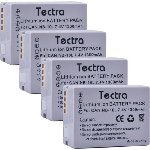 4xbateria NB-10L NB10L NB 10L Camera Battery for Canon SX40 HS SX40HS SX50 PowerShot SX40 HS SX50 HS SX60