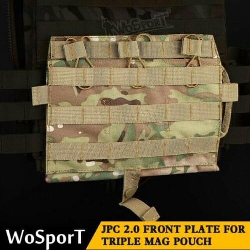 New WoSporT Hunting Front Plate Molle Mag Pouch Bag Triple Package for JPC Tactical vest 2.0