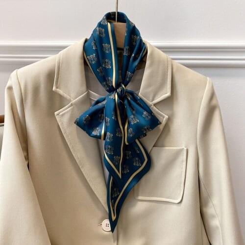 New Brand Shawls Scarves Bag Scarf Print Fashion Women Silk Small Female Hair Handbag Hijab Bandana Pashmina Foulard Femme SJ334