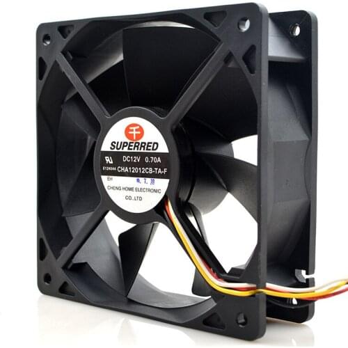 Original FOR qian hong cha 12012cb-ta-f12v 0.70a12038 12cm 4 wire cooling fan
