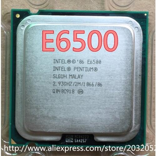 Original For Intel Pentium Dual Core E6500 Processor(2.93GHz/ 2M /1066MHz)Desktop LGA775 CPU (working 100% Free Shipping)