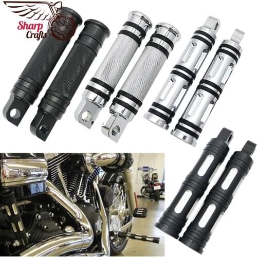Motorcycle Foot Pegs Footrests Pedal Pad CNC For Harley Sportster XL883 1200 Forty eight Touring Roadking Dyna Breakout Softail