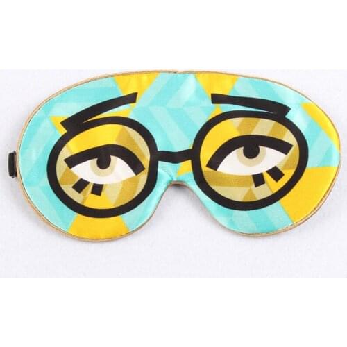 Colorful Creative Pattern Sleeping Mask Mulberry Silk Eye Soft Blindfold Headband Eyepatch Night Mask Eyeshade With Gift Box