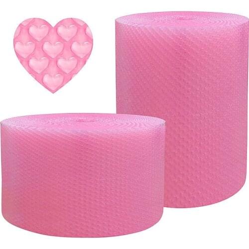 20CM Pink bubble film brand new material shockproof foam roll logistics filling express packaging bubble roll packaging material