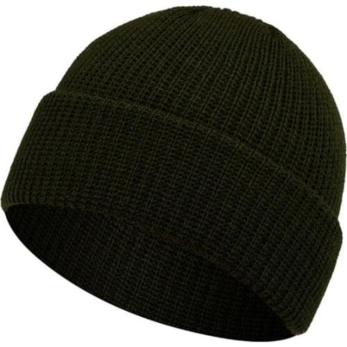 New Unisex Beanie Hat Ribbed Knitted Autumn Winter Hat Warm Short Beanie Casual Solid Color Skullcap Baggy For Adult Men Women