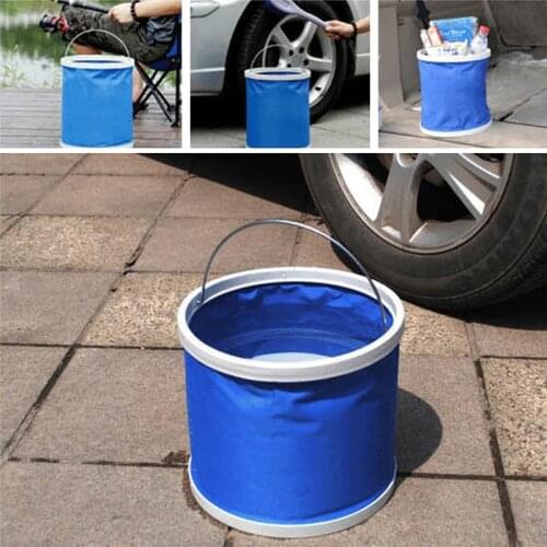 Portable Folding Bucket Foldable Basin Tourism Outdoor Folding Bucket Fishing Promotion Camping Car Wash Bucket Outdoor Camping