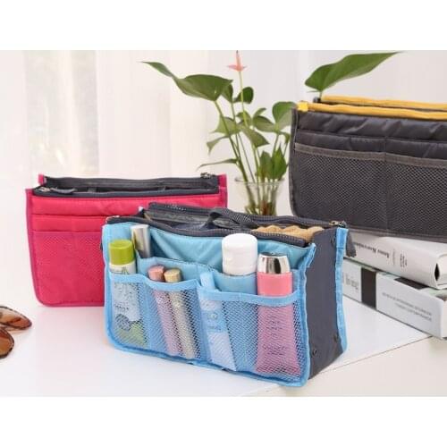 Cosmetic Bag Package Inside Makeup Package Lady Makeup Purse Handbag Organizer High Capacity Women Liner Cosmetic Makeup Cases