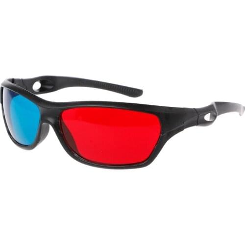Universal White Frame Red Blue Anaglyph 3D Glasses For Movie Game DVD Video TV